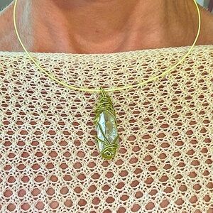 Aura Quartz Crystal Minimalist Necklace